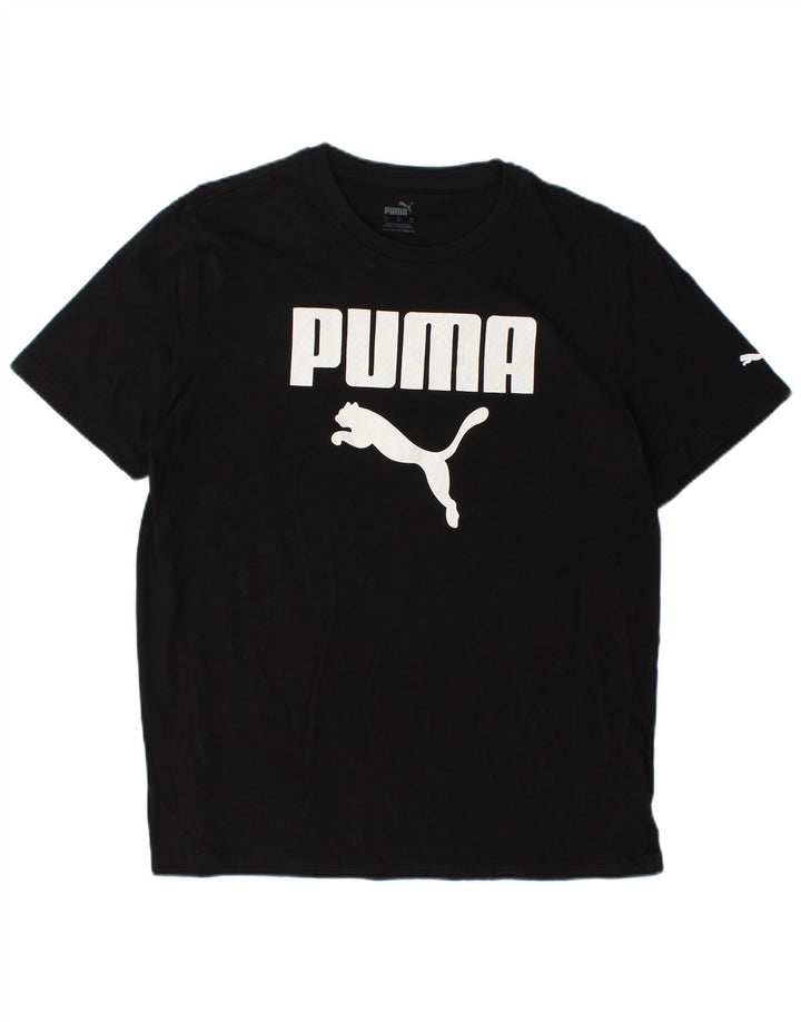 PUMA T-shirt graphique pour hommes, grand, noir, coton