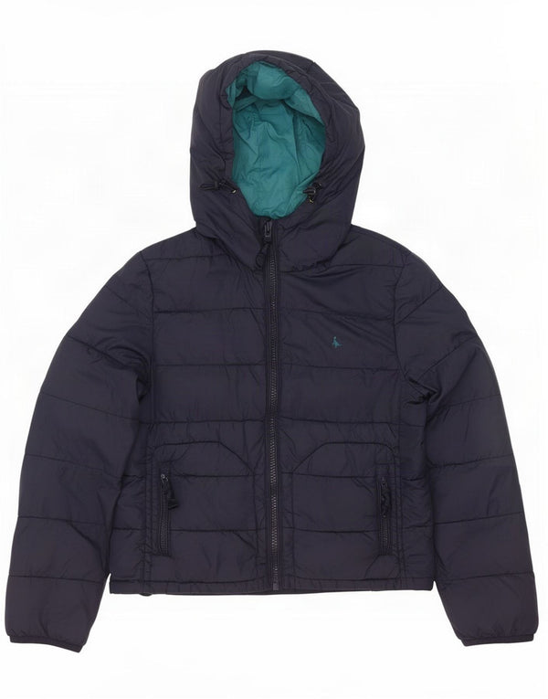 Jack Wills Veste matelassée surdimensionnée à capuche pour femme UK 8 Small Bleu marine