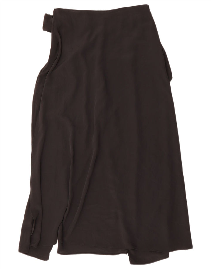 Zara Femme Jupe Midi Portefeuille Asymétrique Small W26 Noir