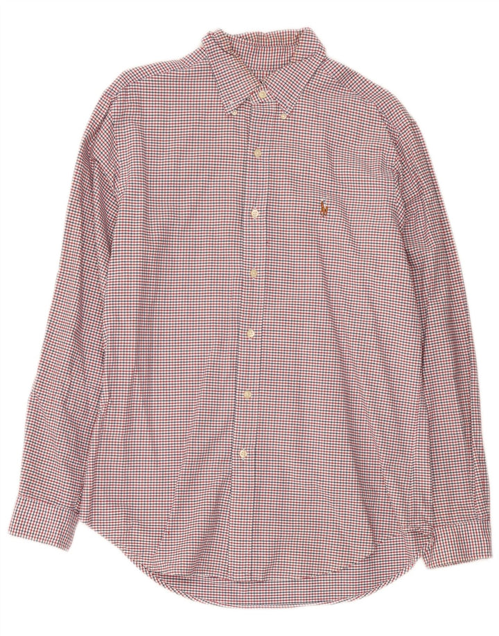 Ralph Lauren Chemise classique en flanelle pour homme en coton vichy rouge moyen
