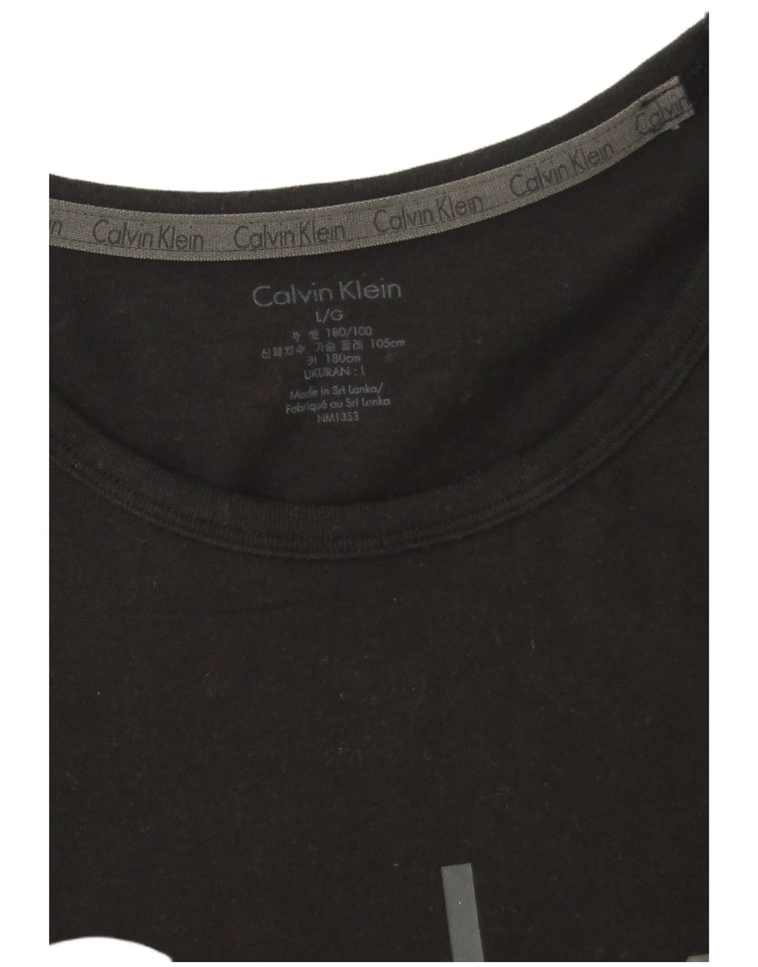 Calvin Klein T-shirt graphique pour hommes, grand, noir