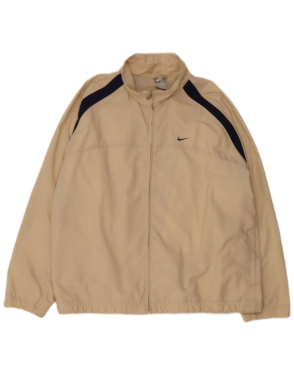 Nike Veste de survêtement pour homme UK 47/48 2XL Beige Colorblock Polyester