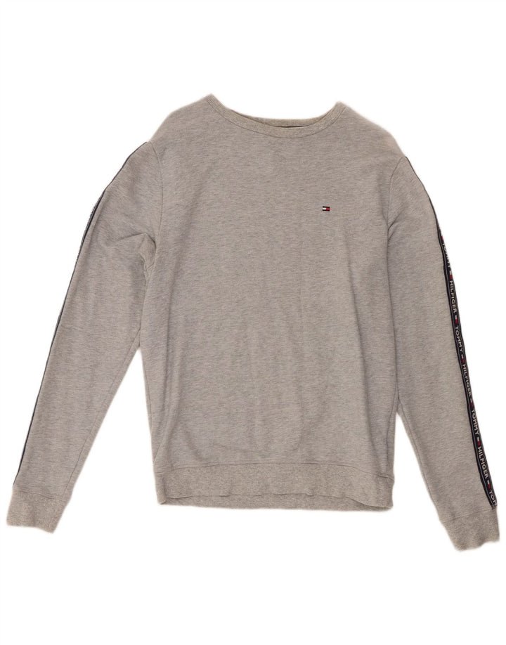 Tommy Hilfiger Sweat-Shirt Graphique Homme Gris Moyen Colourblock