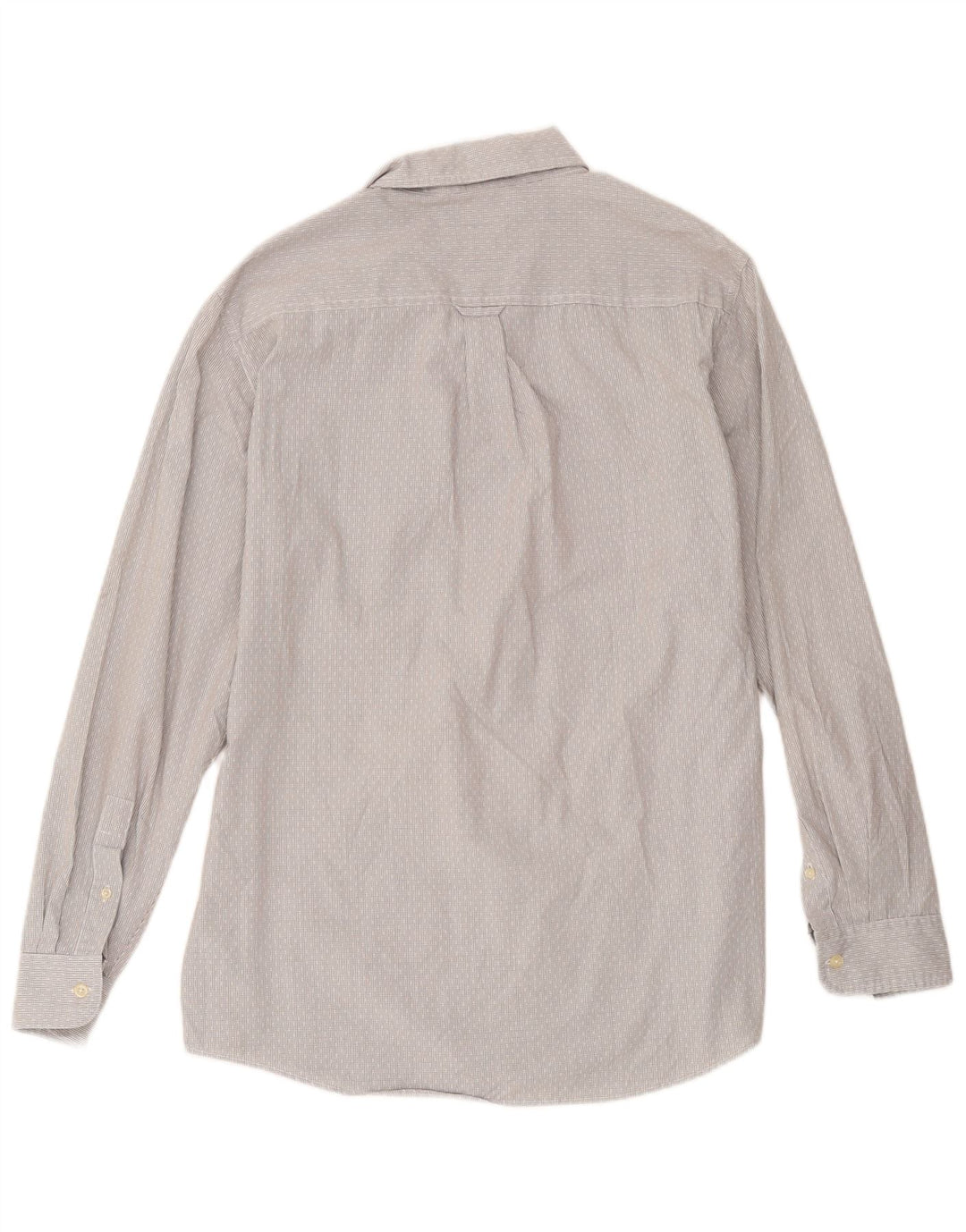 Chaps Mens Easy Care Shirt Medium Grey Geometric Cotton