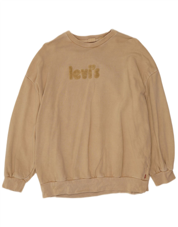 Levi's Sweatshirt Graphic Oversize Homme Beige Coton