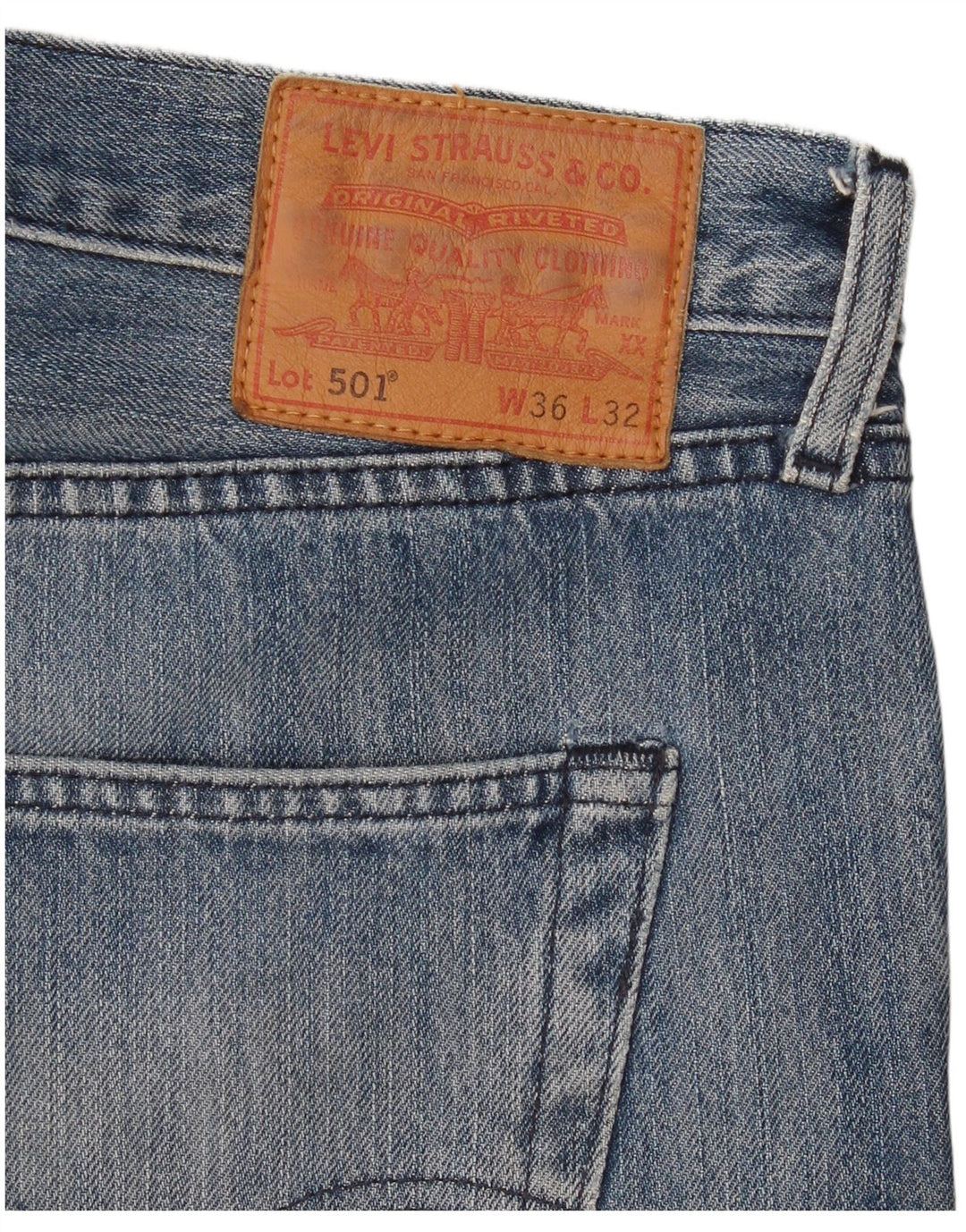 Levi's Jean Droit 501 Homme Bleu W36 L32 Coton
