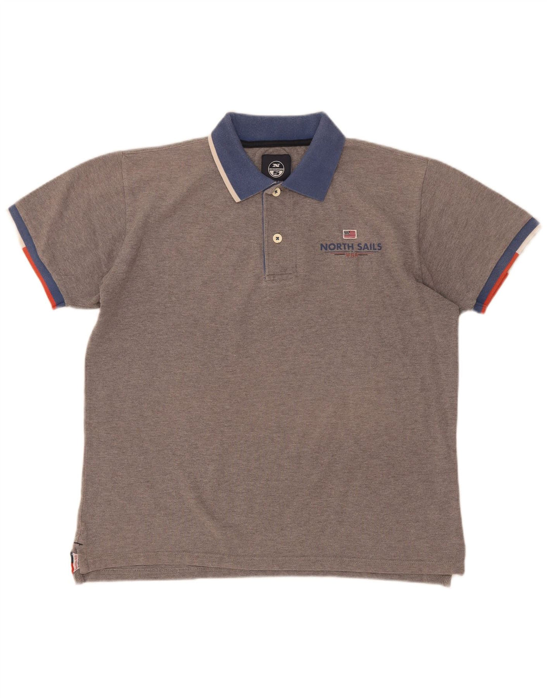 North Sails Polo Homme Large Gris Colorblock Coton