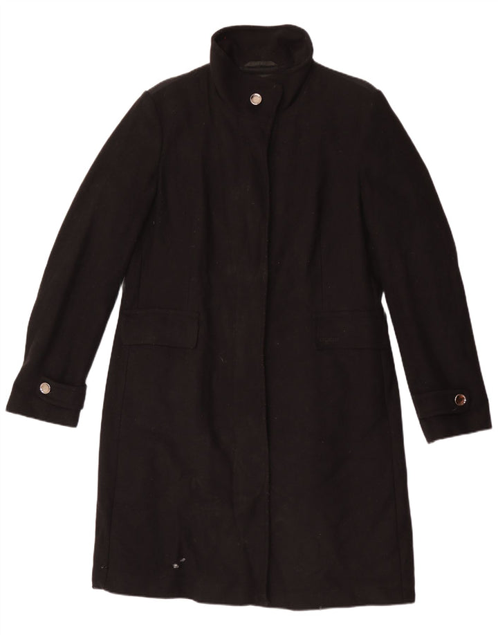 GEOX Respira Pardessus UK 16 Large Noir Laine pour Femme