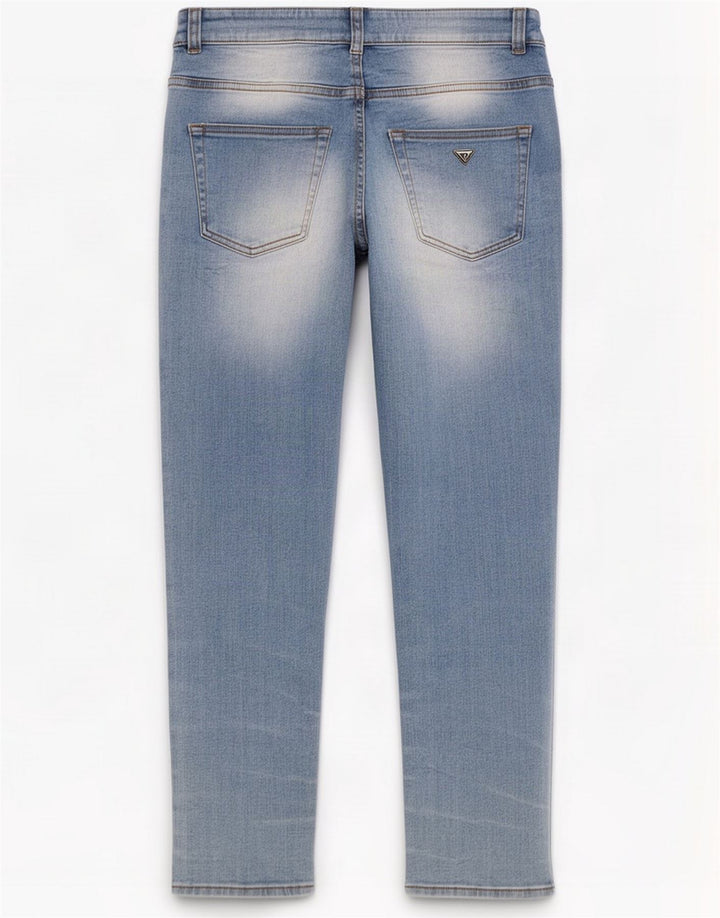 Guess Womens Crop Slim Jeans W30 L26 Bleu