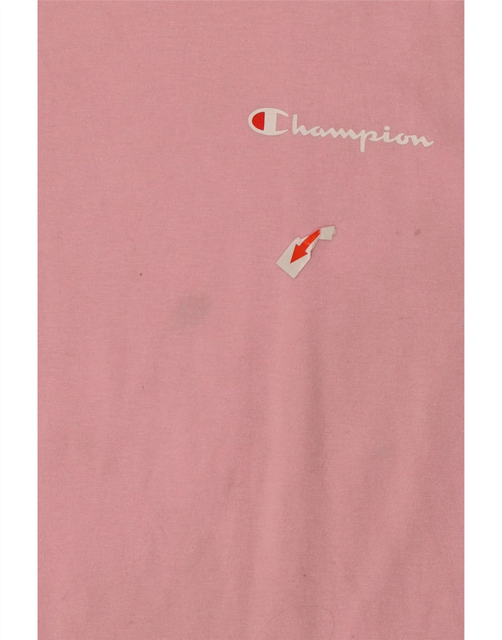 Champion T-Shirt Femme Top UK 12 Coton Rose Moyen
