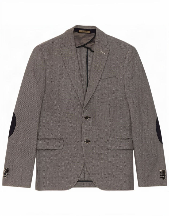 Zara Veste Blazer 2 Boutons Homme EU 52 Large Gris