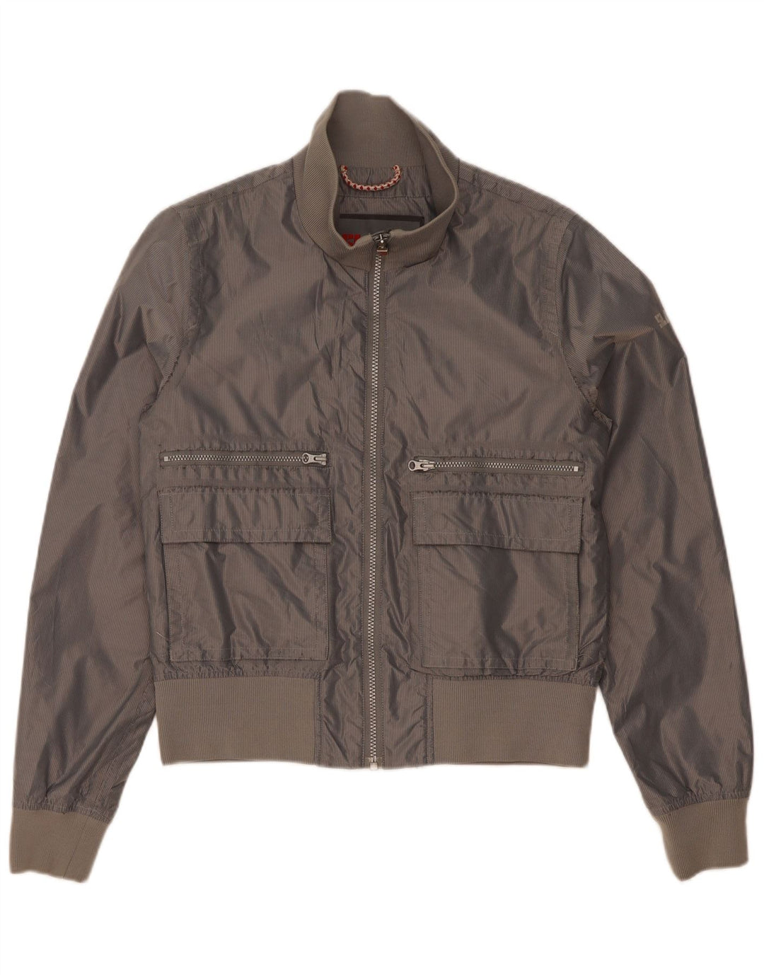 Slam Veste Bomber Femme UK 14 Nylon Gris Moyen