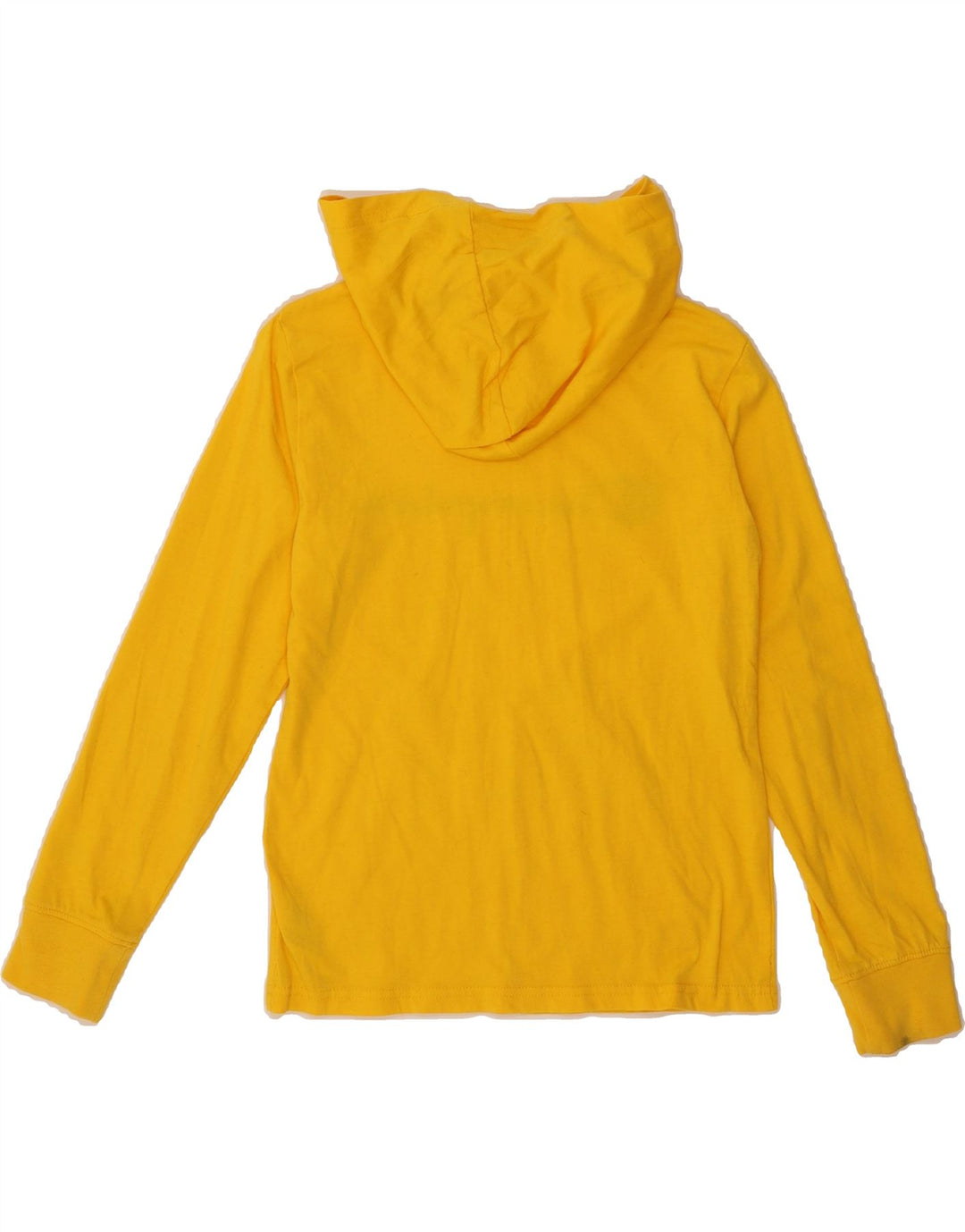 CHAMPION Boys Hooded Graphic Top Long Sleeve 9-10 Years Medium Yellow Vintage Champion and Second-Hand Champion from Messina Hembry 