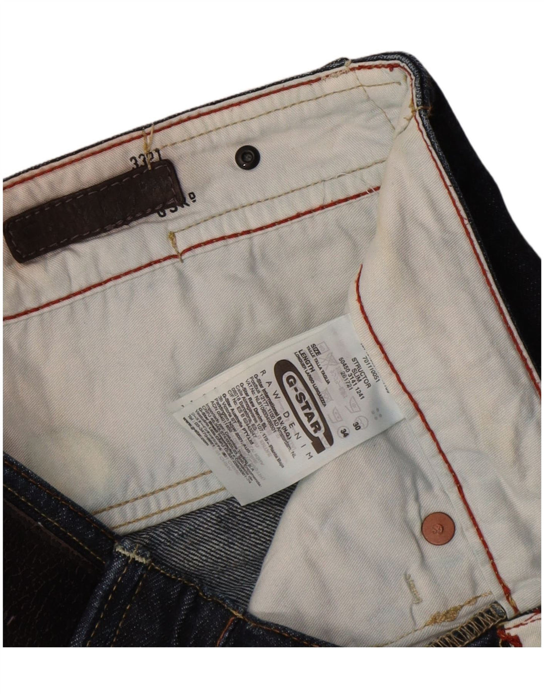 G-Star Jean Slim Femme W30 L34 Bleu Marine Coton