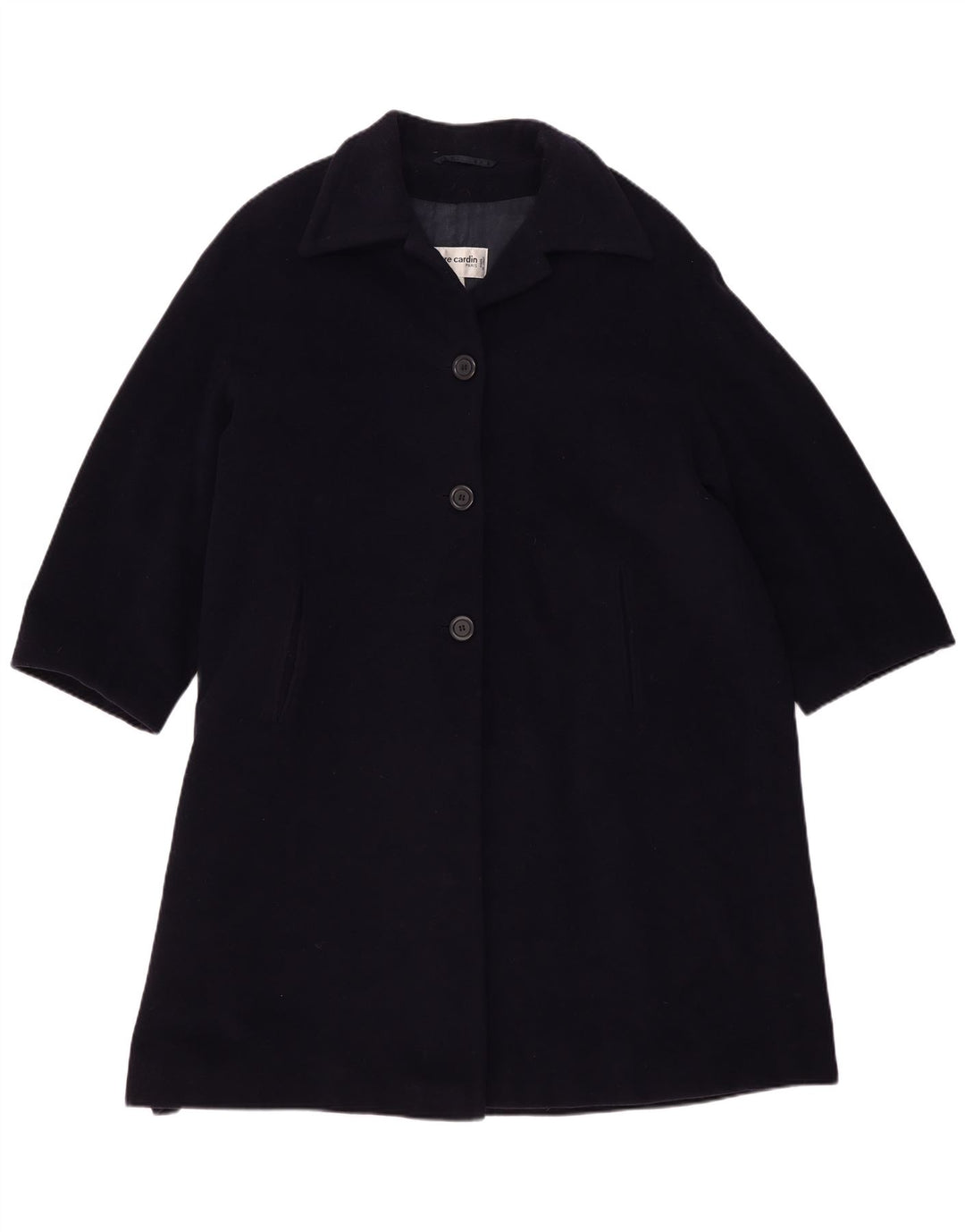 Pierre Cardin Pardessus Oversize Femme IT 42 Laine Bleu Marine Moyen