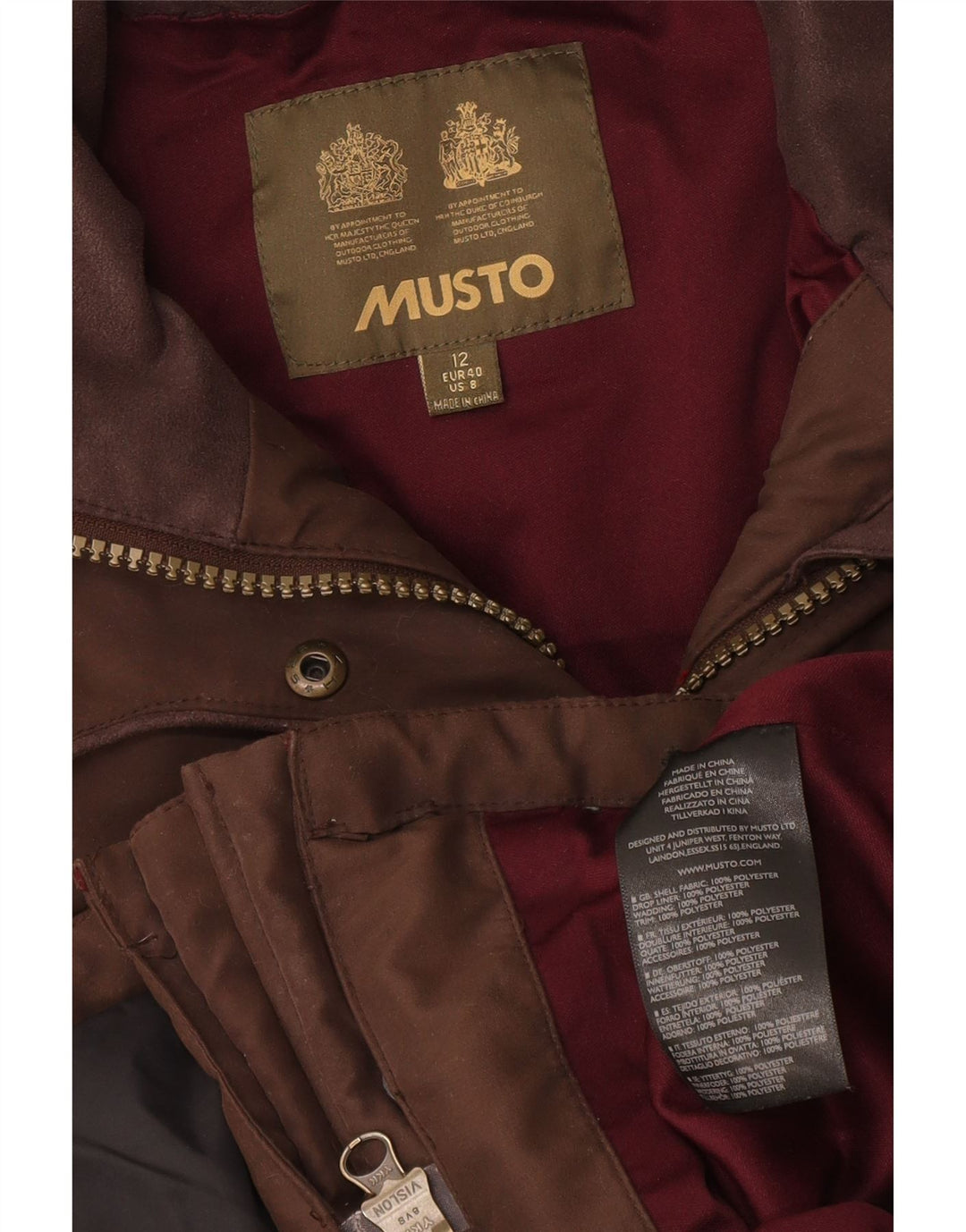 Musto Veste utilitaire pour femme UK 12 Marron moyen Polyester