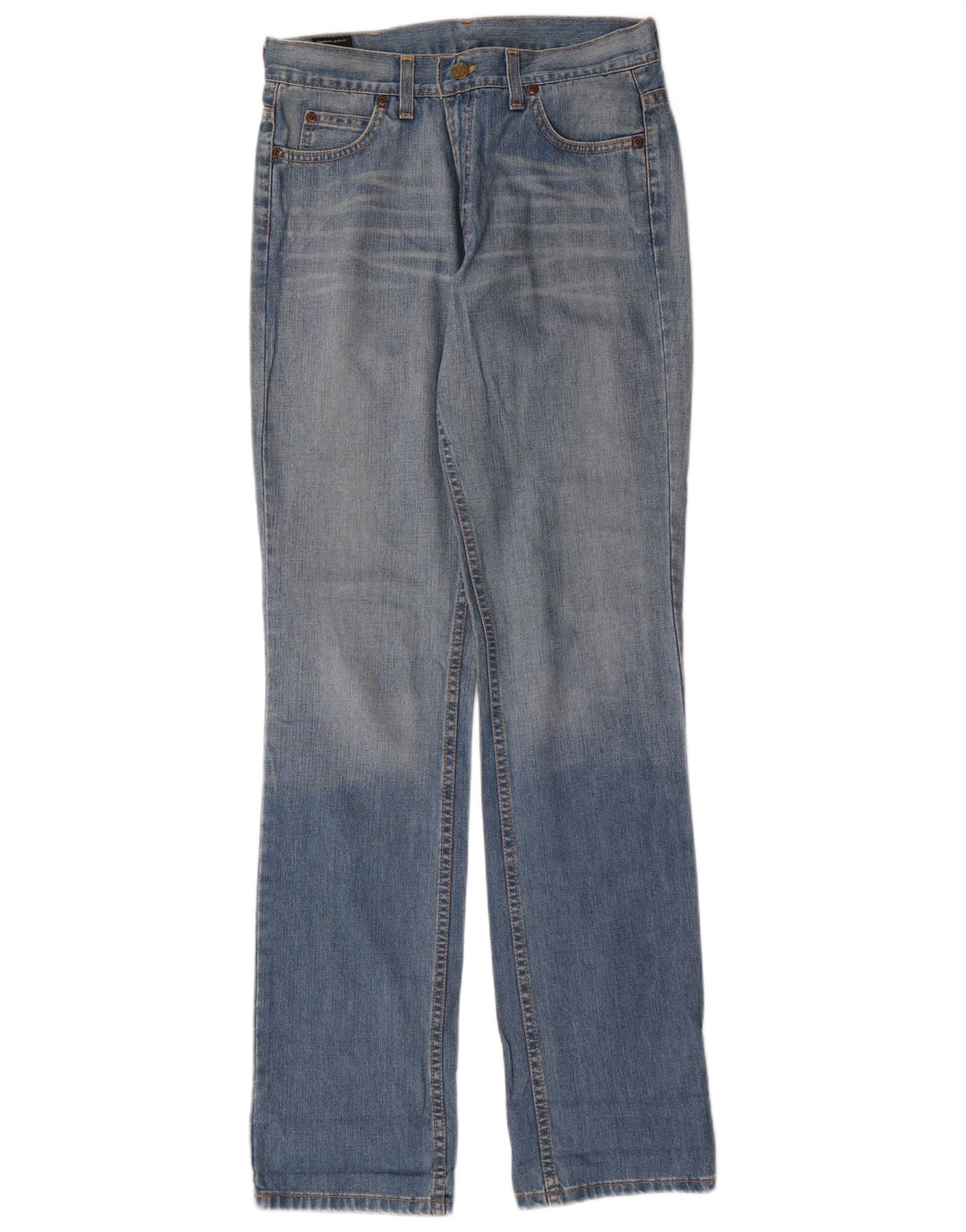 LEE Womens Straight Jeans W30 L33 Blue Cotton
