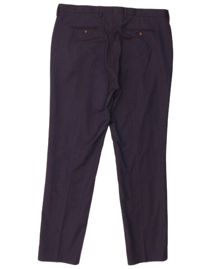 Ted Baker Pantalon de Costume Slim Homme W36 L31 Bleu Marine Laine