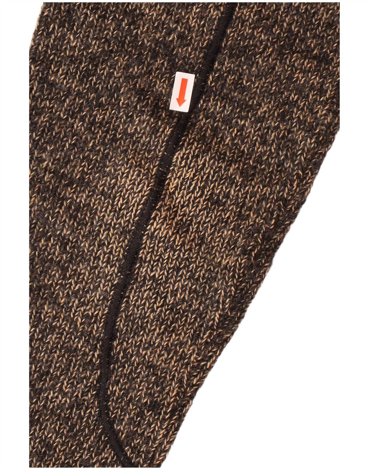 TRUSSARDI Pull Col Zippé Homme Marron Moyen Acrylique Moucheté