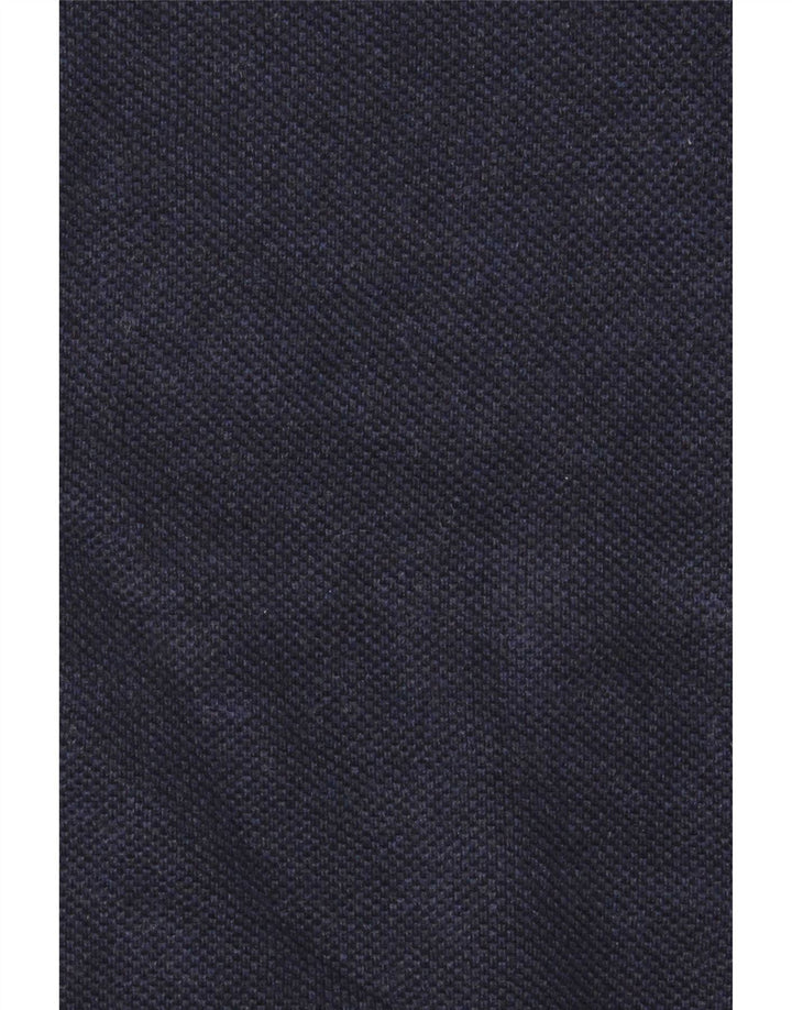 John Lewis Pull à col zippé pour homme en coton bleu marine Taille L