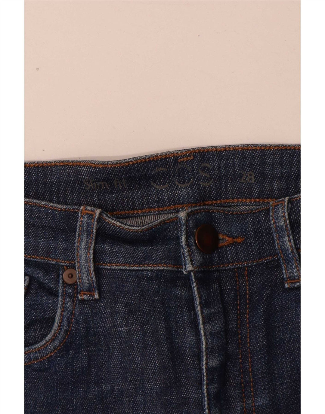 Cos Jean Slim Femme W28 L29 Bleu Coton