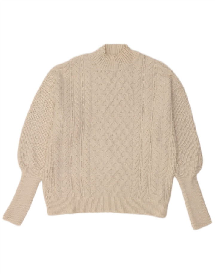Marks & Spencer Pull col roulé pour femme UK 14 Blanc moyen