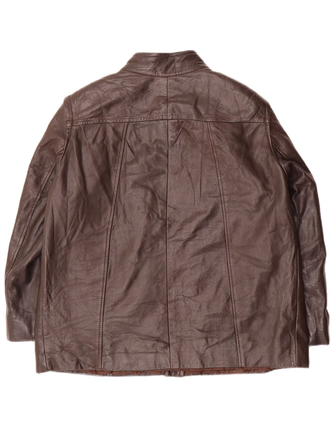 Veste en cuir femme vintage UK 18 XL Cuir Marron