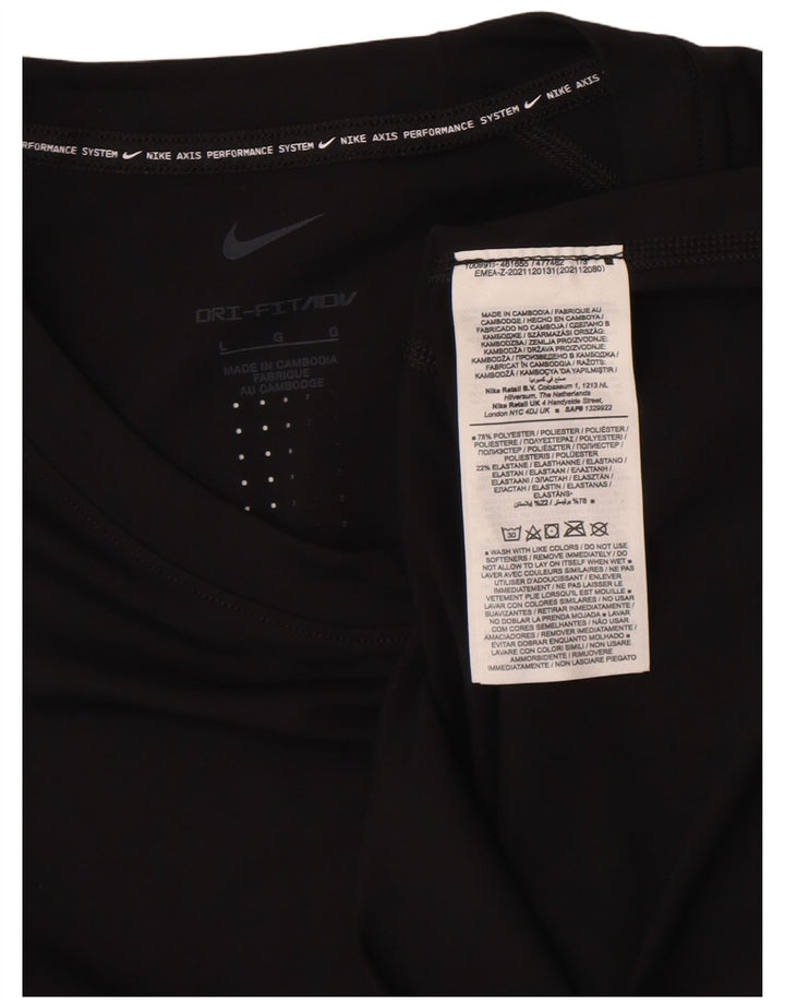 Nike Hommes Dri Fit T-Shirt Haut Large Noir Polyester