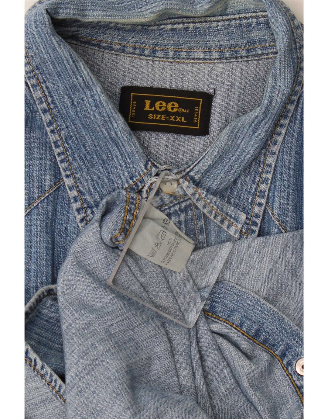 Lee Chemise en jean pour homme 2XL Bleu Coton