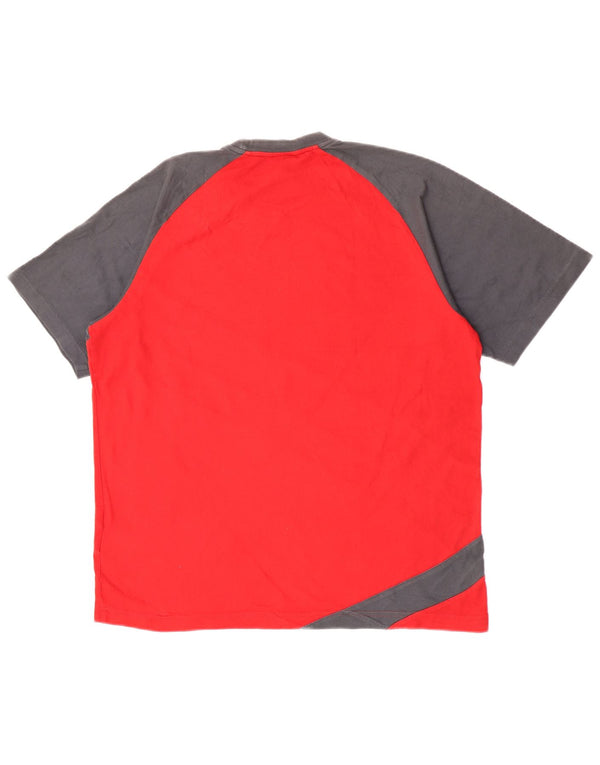Adidas T-Shirt Homme Haut Large Gris Colorblock Coton