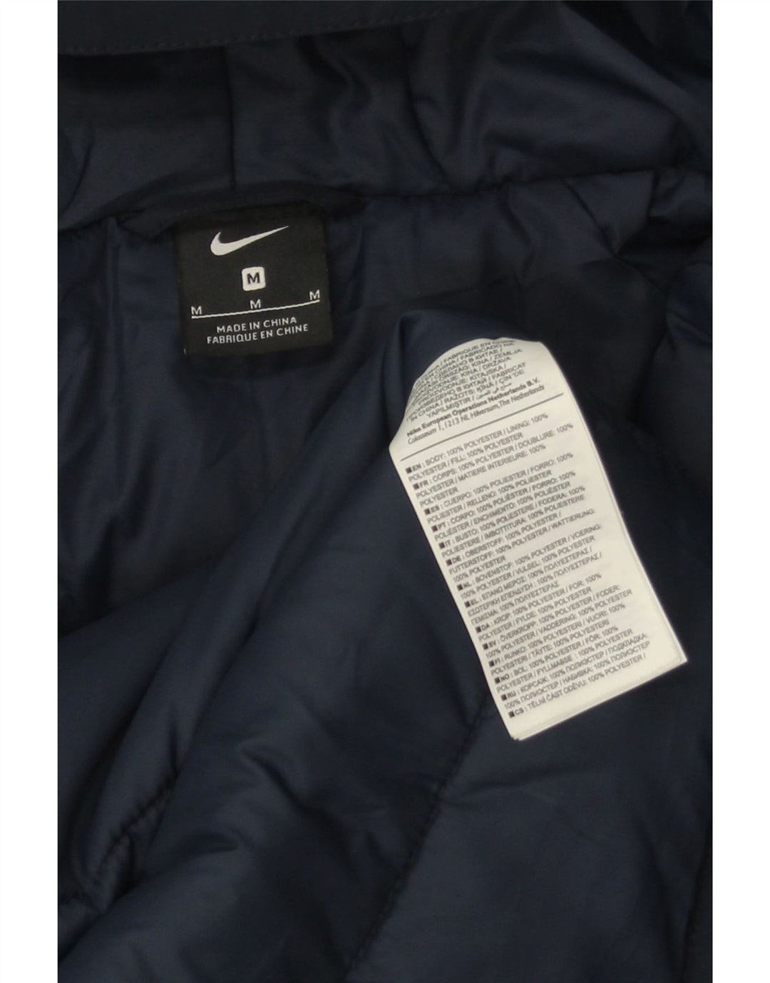 Nike Parka à capuche pour homme UK 38 Bleu marine moyen Polyester
