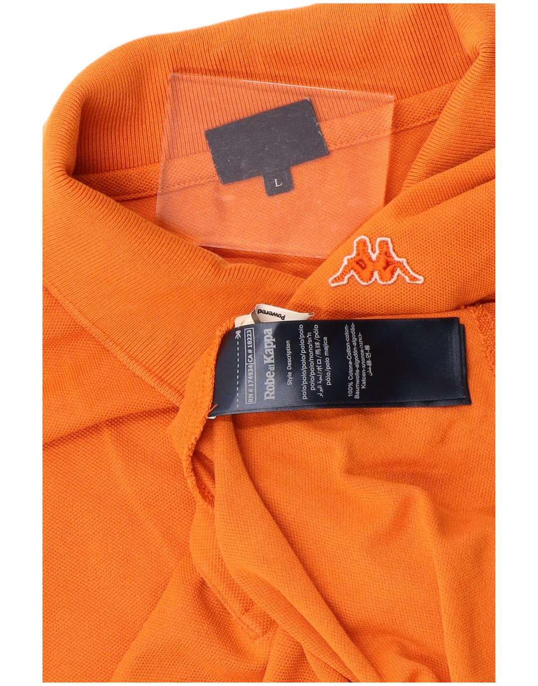 KAPPA Polo Homme Large Orange Coton