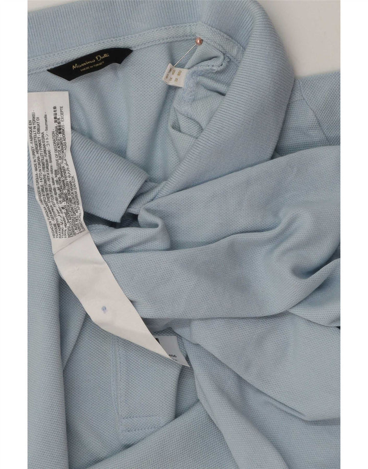 Massimo Dutti Polo Homme XL Bleu Coton