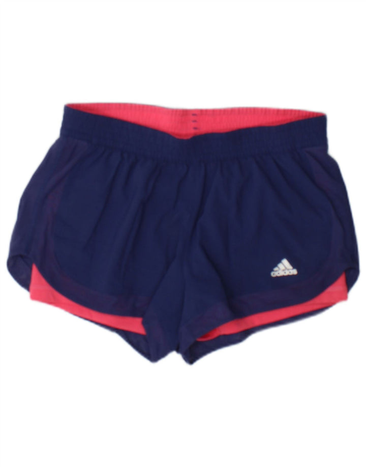 Adidas Climalite Sport Shorts UK 10 Petit Bleu Polyester