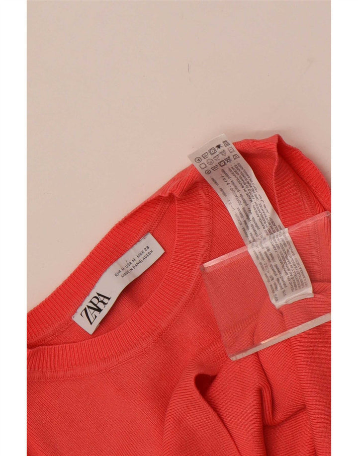 Zara Débardeur court pour femme UK 12 Viscose rouge moyen