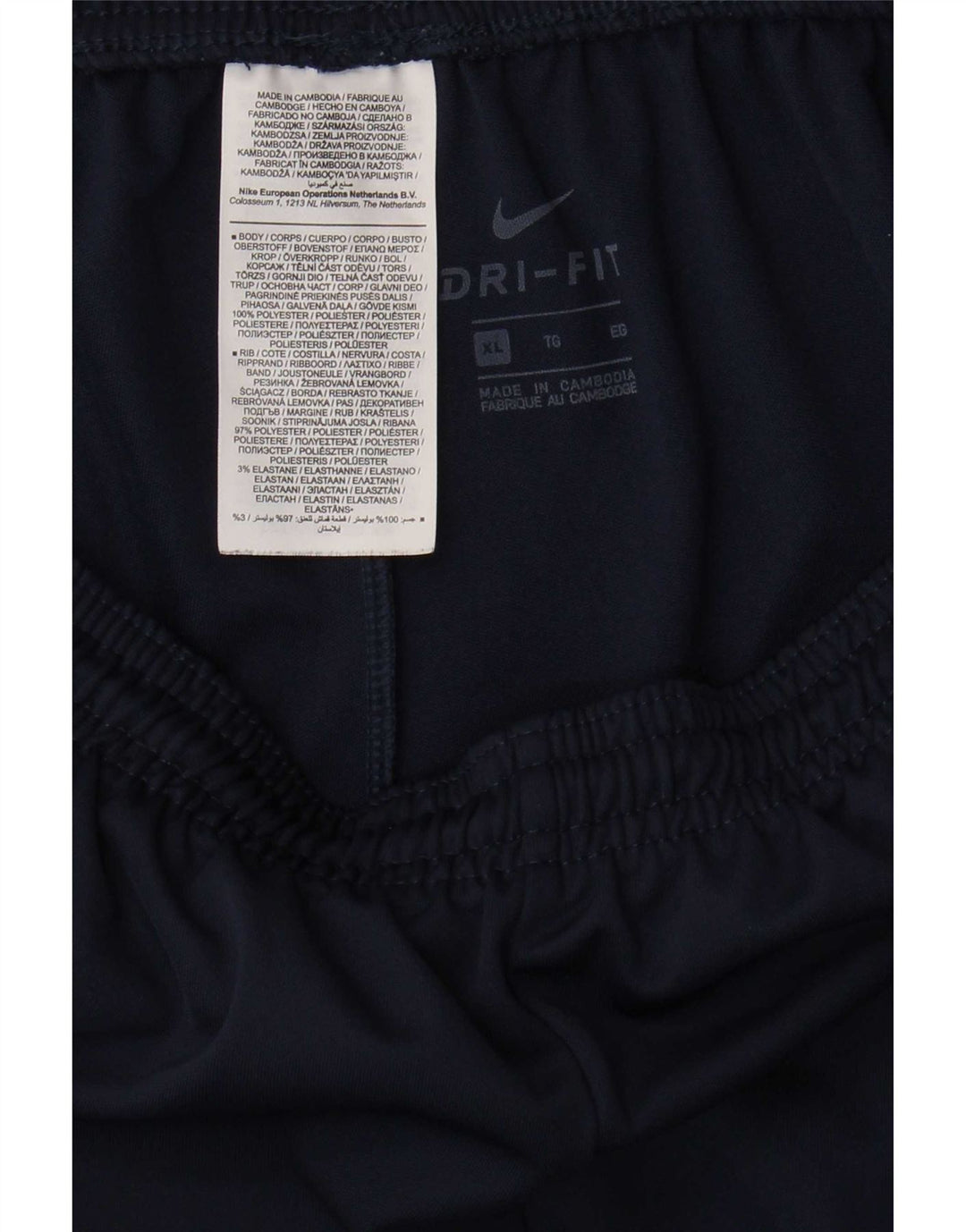Nike Pantalon de survêtement Dri Fit pour homme XL Bleu marine Polyester