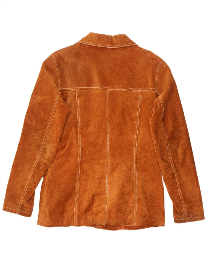 Gipsy Veste en daim pour femme UK 14 Cuir marron moyen