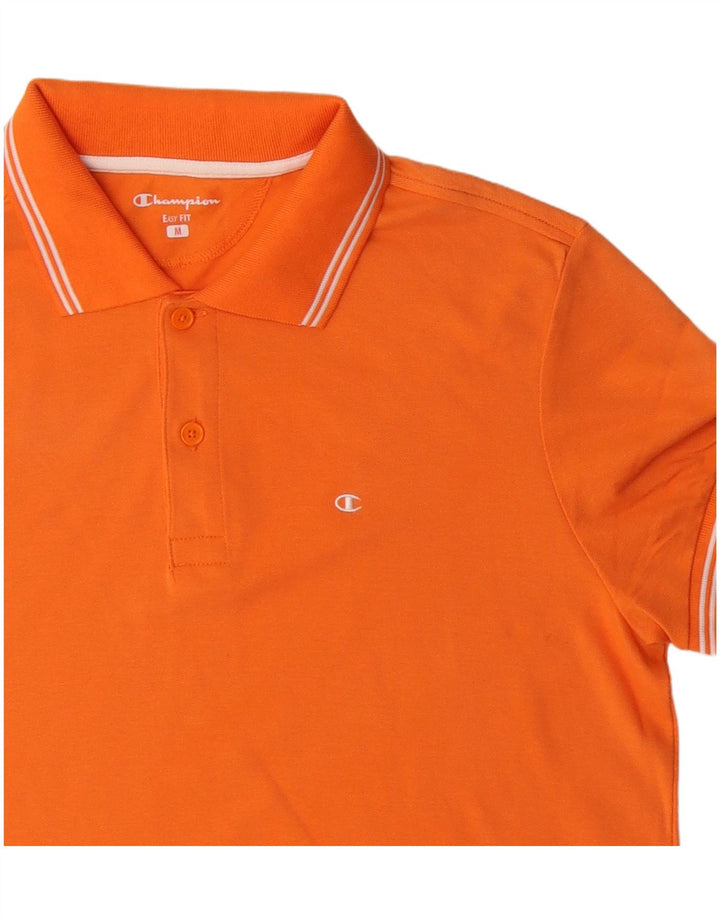 CHAMPION Polo Easy Fit Homme Orange Moyen Coton