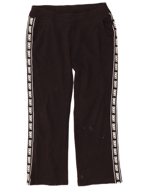 Dkny Pantalon de survêtement graphique pour femme UK 14 Coton noir moyen