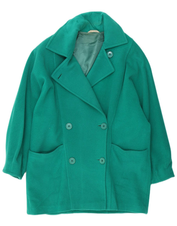 Franco Ancona Manteau croisé surdimensionné pour femme IT 46 Large laine verte