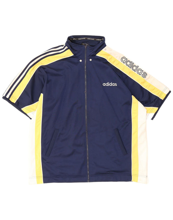 ADIDAS Veste de survêtement graphique pour homme XL Bleu marine Colourblock