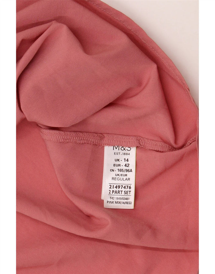 Marks & Spencer Robe Slip Femme UK 14 Polyester Rose Moyen