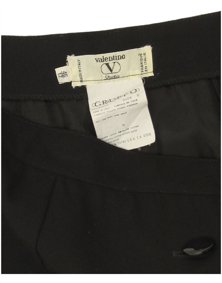 Valentino Femme Jupe Droite IT 46 Large W32 Laine Noire