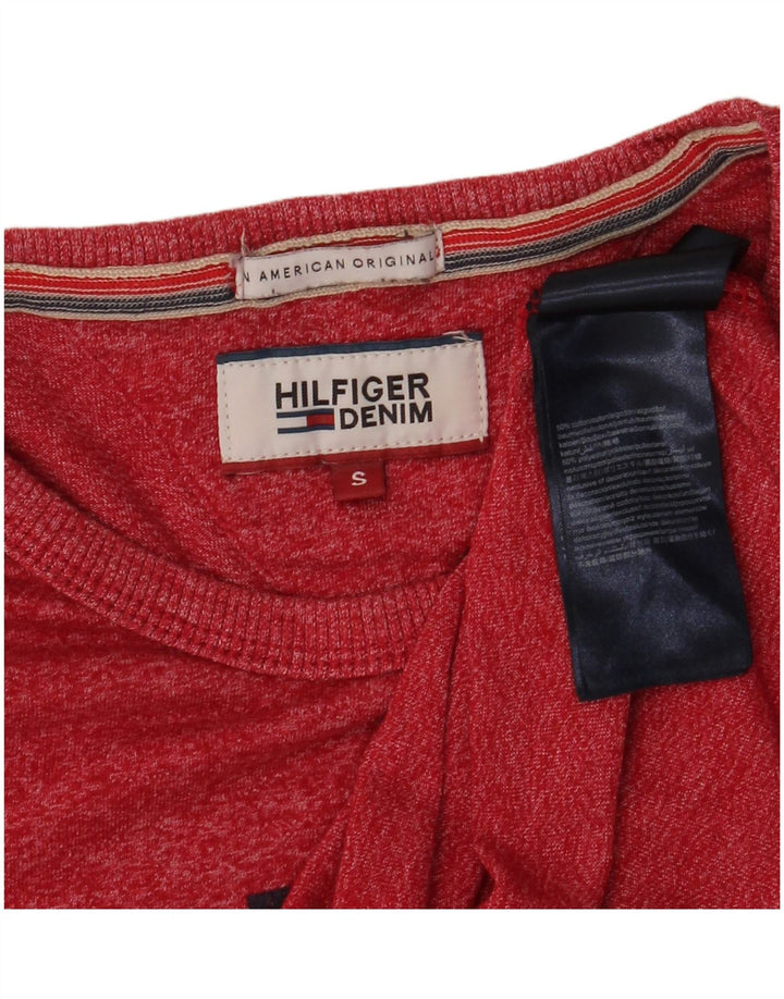 Tommy Hilfiger T-Shirt Graphique Homme Petit Coton Moucheté Rouge