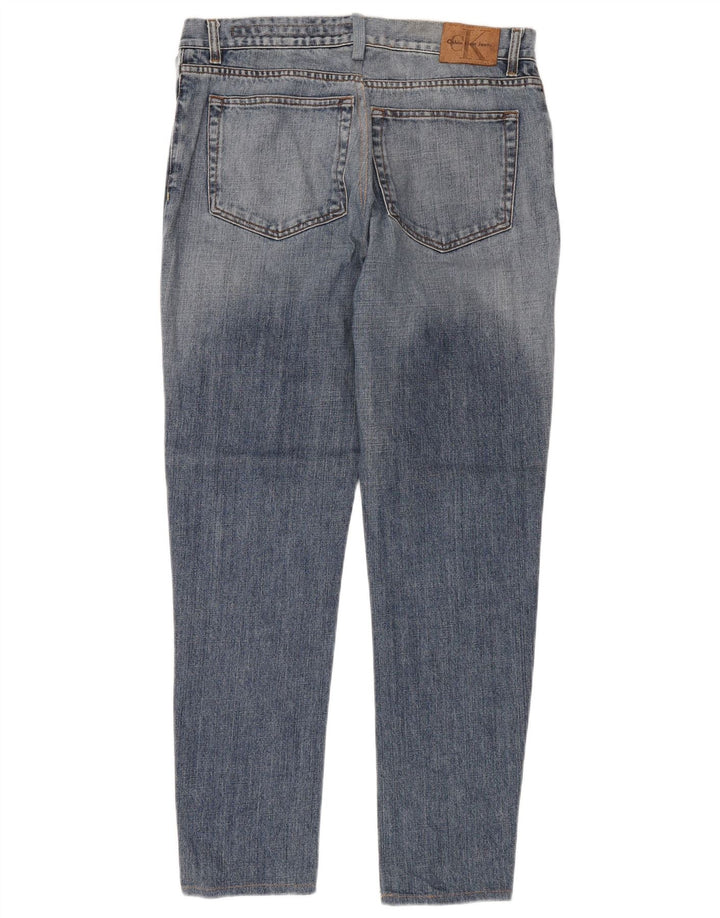 CALVIN KLEIN Jean Slim Homme W36 L30 Bleu Coton