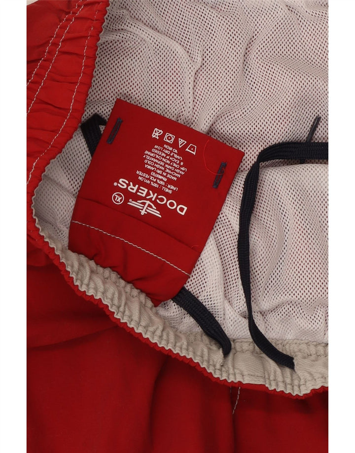 Dockers Short de Bain Homme XL Nylon Rouge