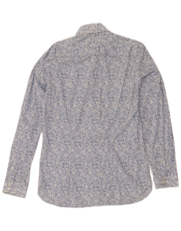 Ted Baker Chemise Homme Taille 15 Coton Floral Bleu Moyen
