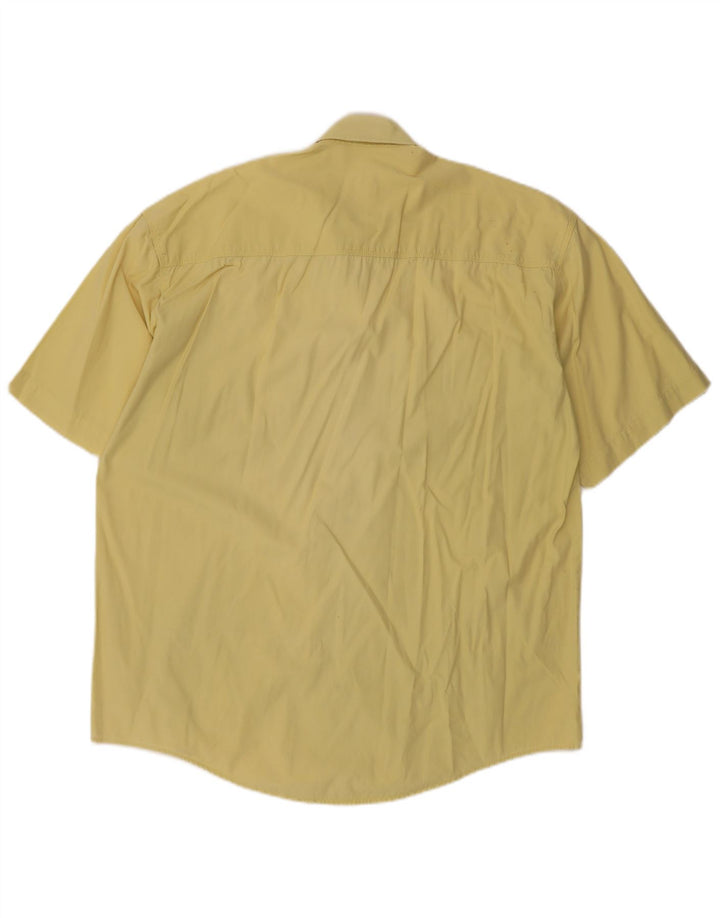 McNeal Chemise à manches courtes pour homme en coton jaune Large