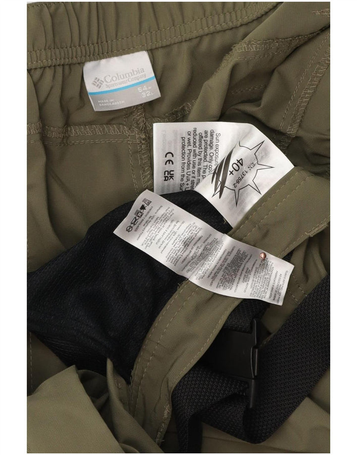 Columbia Pantalon Cargo Droit Homme W54 L32 Kaki Polyester