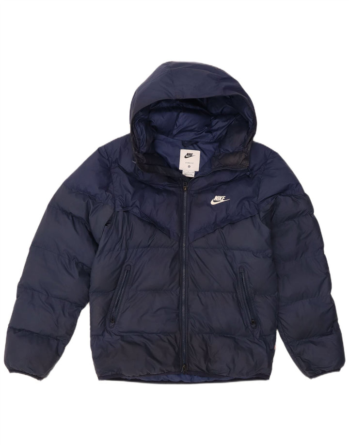 Nike Veste matelassée à capuche Storm-Fit pour homme UK 36 Small Bleu marine Polyester